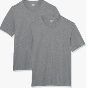 Amazon Essentials Men's V-Neck Short-Sleeve T-Shirts, Pack of 2